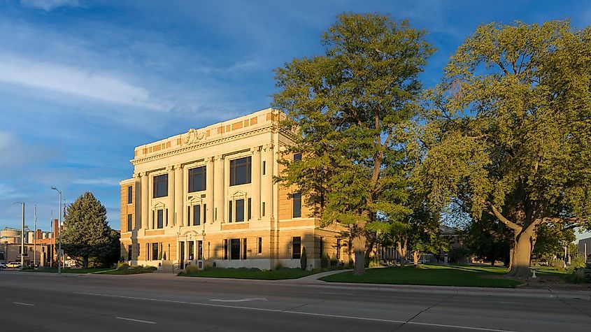 Lincoln County Court House on Jeffers Street in downtown North Platte, Nebraska.