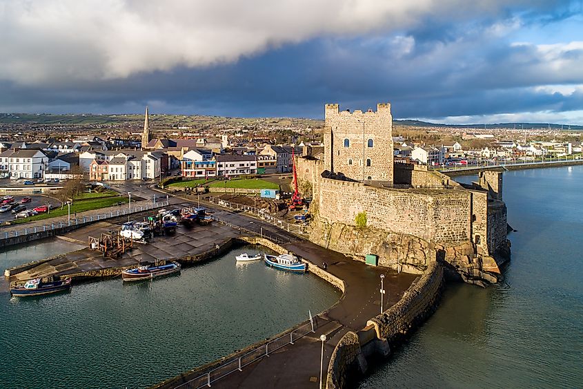Medieval Norman Castle in Carrickfergus, Northern Ireland.