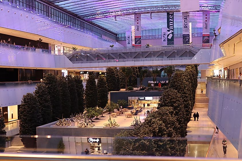 Inside Mall of Iran in Tehran. Editorial credit: Life is like a dream / Shutterstock.com
