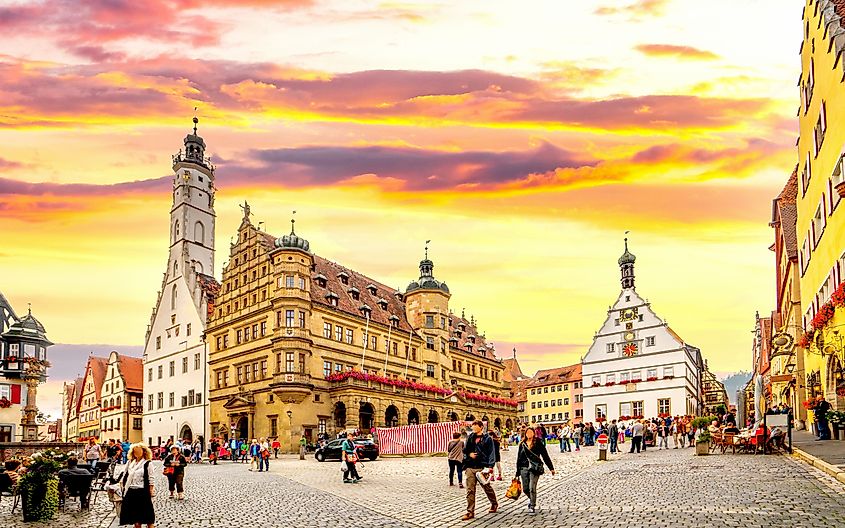 Old city of Rothenburg ob der Tauber, Germany