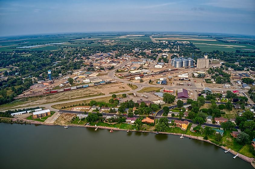 Aerial View of Redfield, South Dakota.