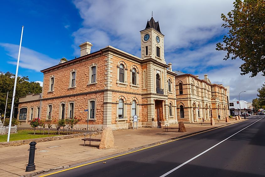 The Town Hall building in Mount Gambier, South Australia. Editorial credit: FiledIMAGE / Shutterstock.com