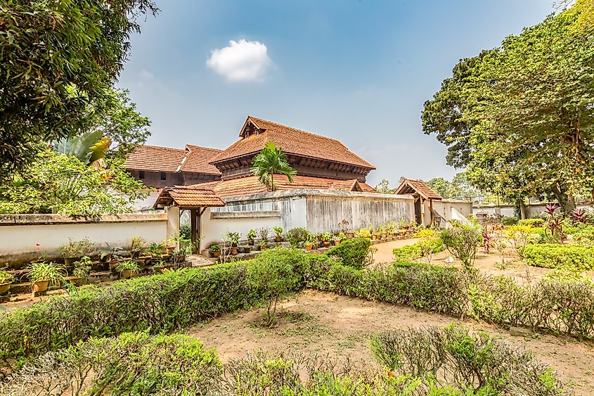 An Exterior view of the Krishnapuram Palace