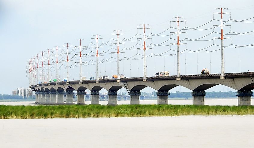 Bangabandhu Bridge, also known as the Jamuna Multi-purpose Bridge