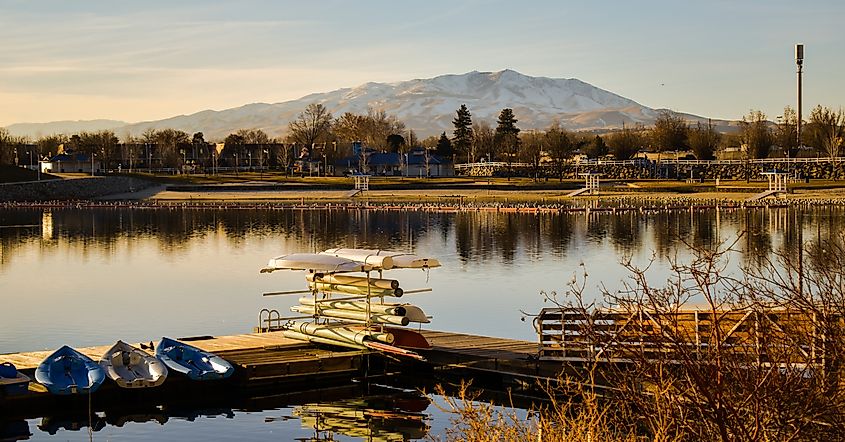 A canoe dock in Sparks, Nevada.