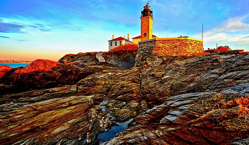 Beavertail Light House, Winter Solstice, Jamestown, Rhode Island.