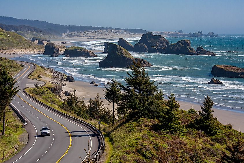 Oregon Coast Highway near Cannon Beach Oregon