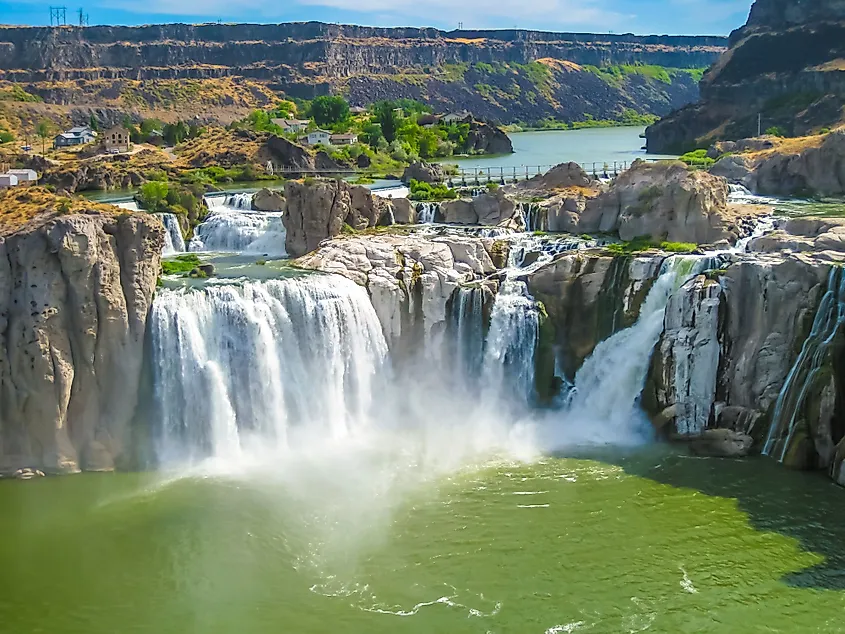 Spectacular aerial view of Shoshone Falls, Snake River, Idaho