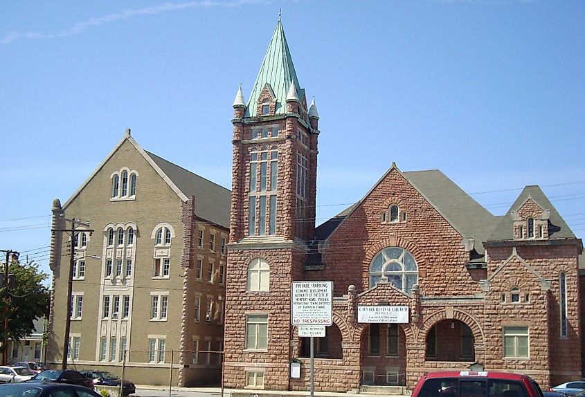 Original First Baptist Church in downtown Newport News