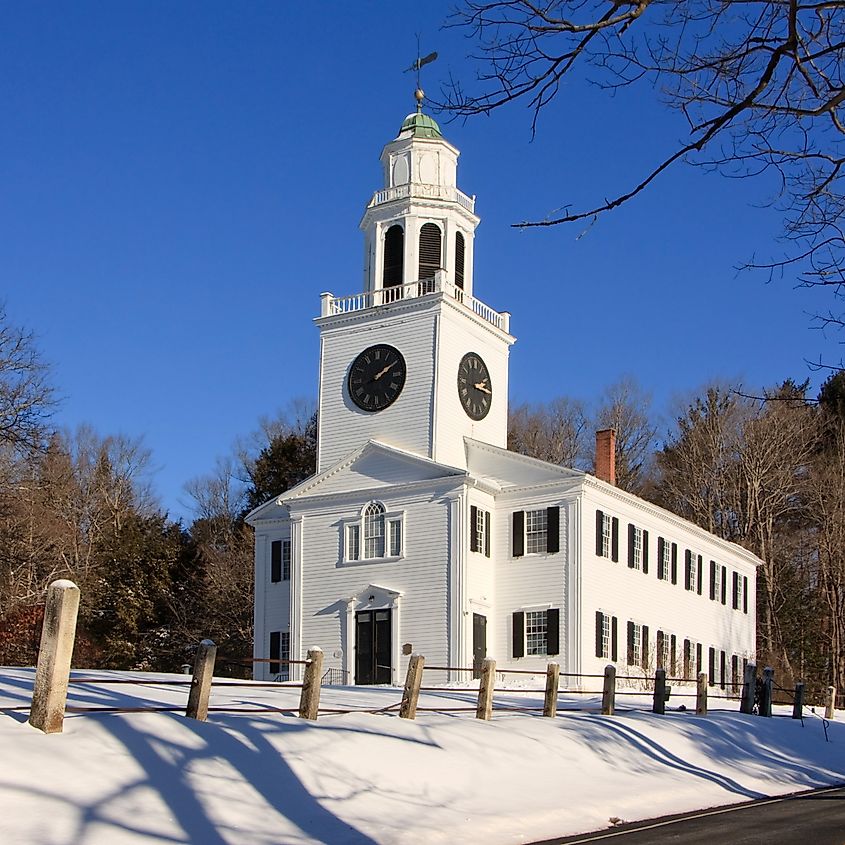 Lenox, Massachusetts in winter. 