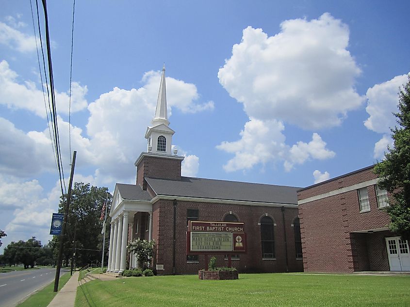 First Baptist Church in Tallulah, Louisiana.