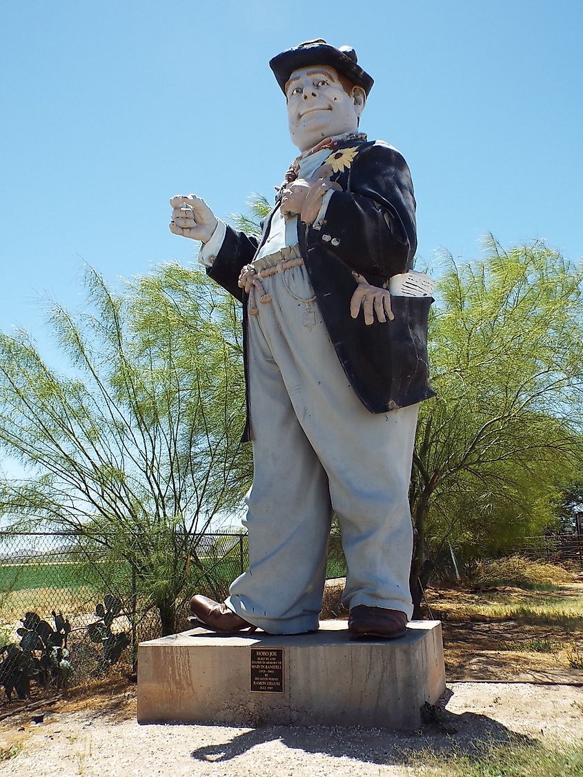 Hobo Joe statue in Buckeye, Arizona