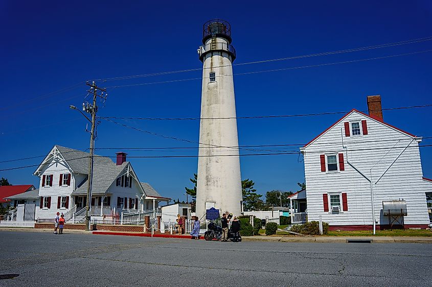 The Fenwick Island Lighthouse in Fenwick Island, Delaware.