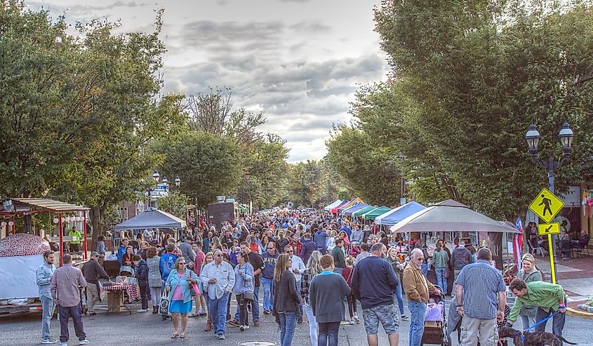 Small town Main Street Fair in New Jersey.