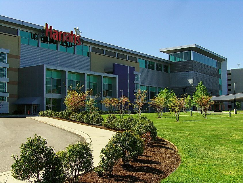 Photographed Front Entrance of Harrah's Chester.