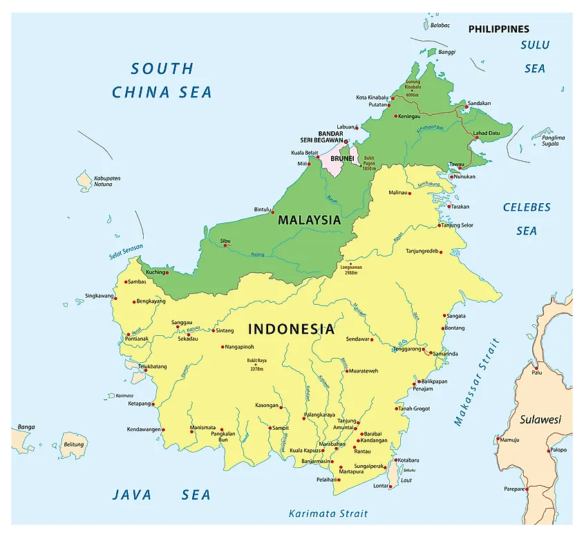 Borneo map