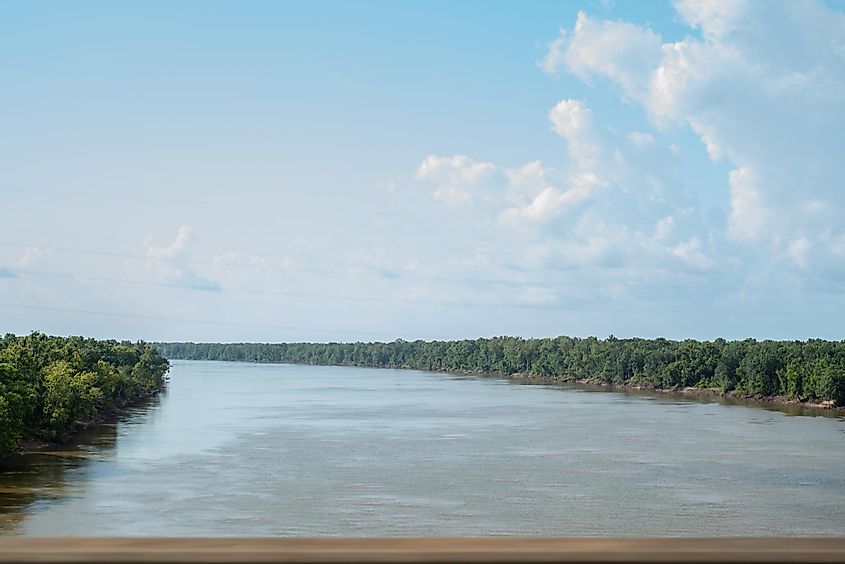 The Atchafalaya Bay in southern Louisiana sits at the delta of the Atchafalaya River, a tributary of the mighty Mississippi River,