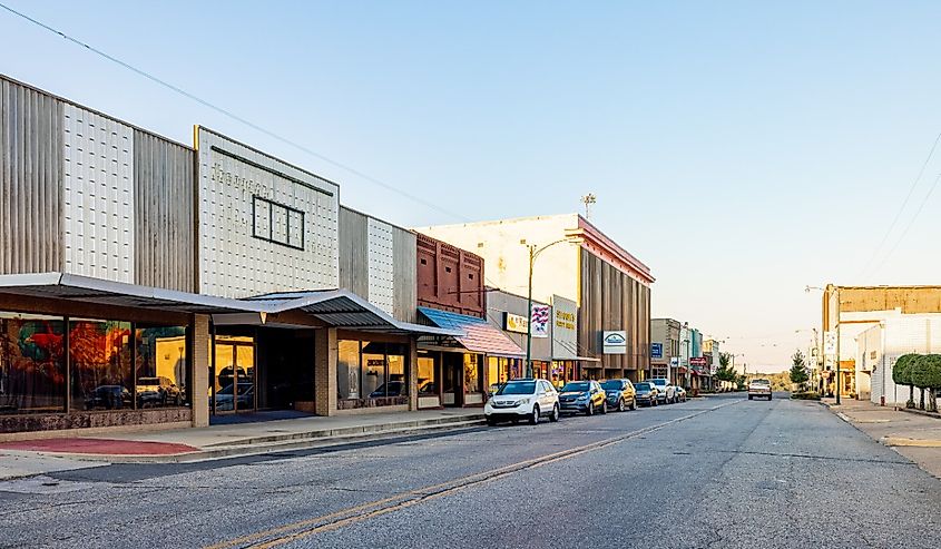 The old business district along Washington street, Camden, Arkansas