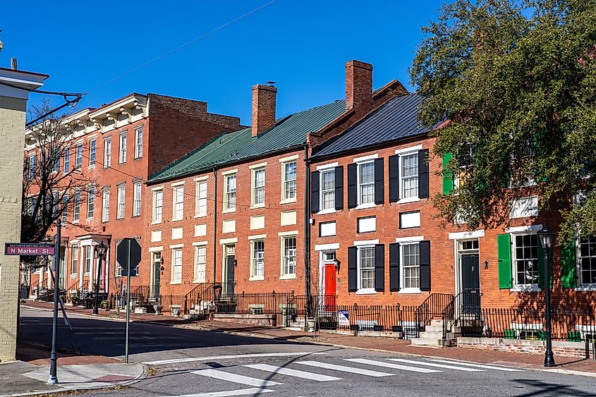 Historic Row Houses in Petersburg, Virginia.