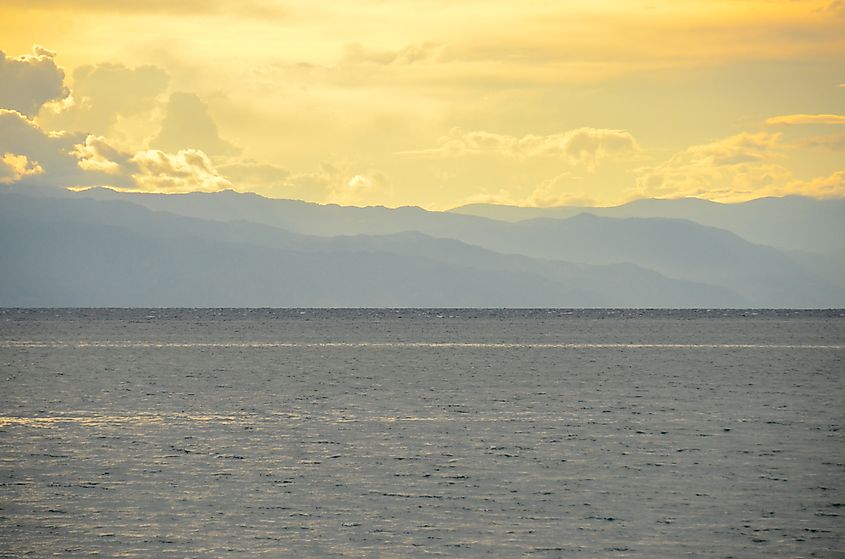 Lake Tanganyika, one of the largest lakes in the world in terms of volume.