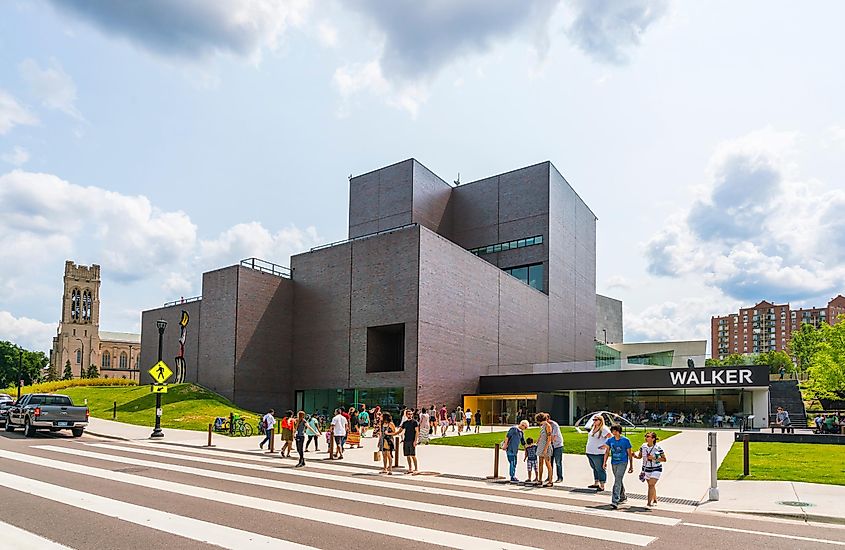 minneapolis,minesota,mn,usa. 08-05-17: Walker Art Center in the evening.