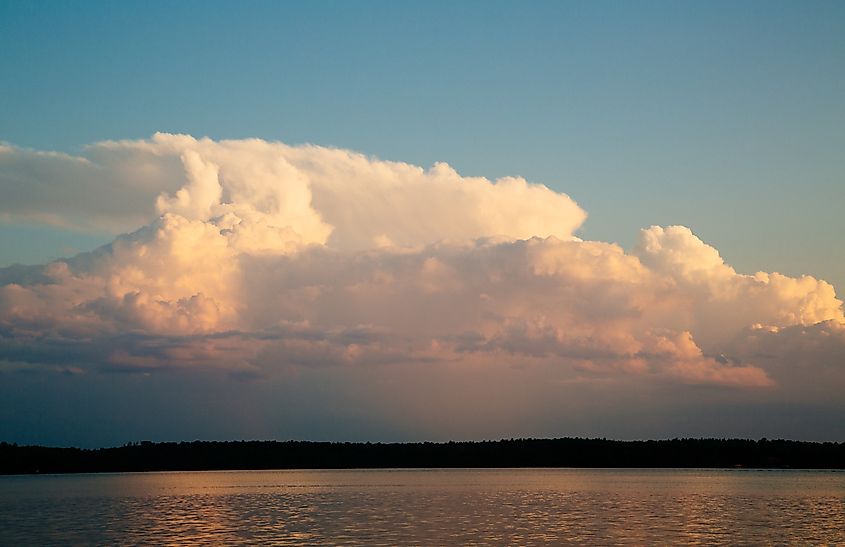 A sunset over Lake Vermilion.