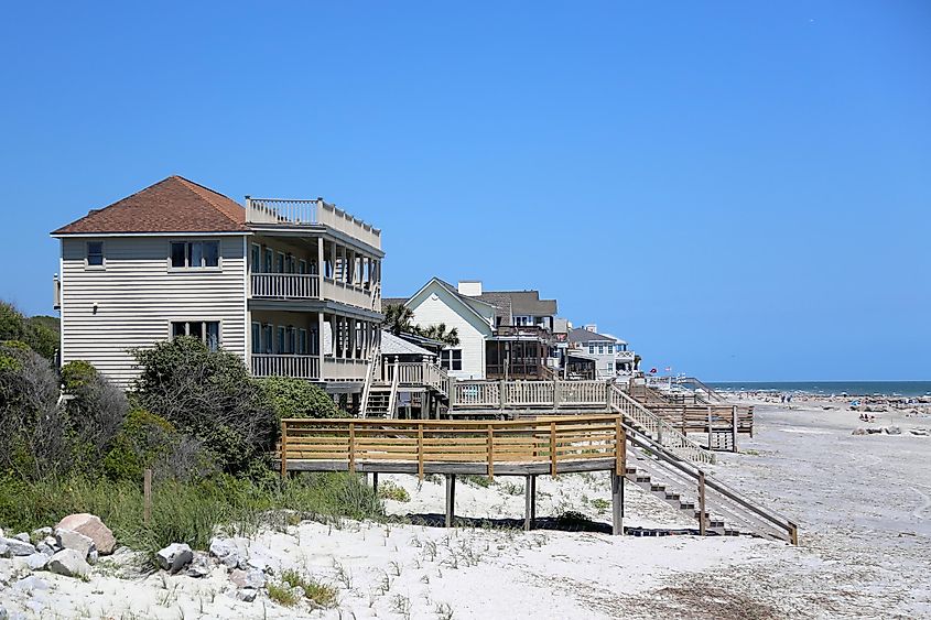 Vacation homes in Edisto Beach, South Carolina.