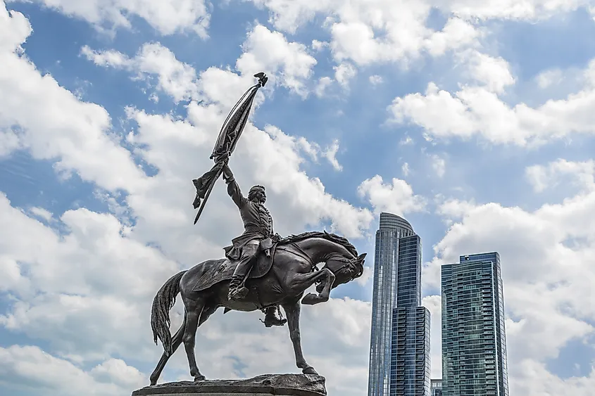 General Logan Monument in Chicago, Illinois.