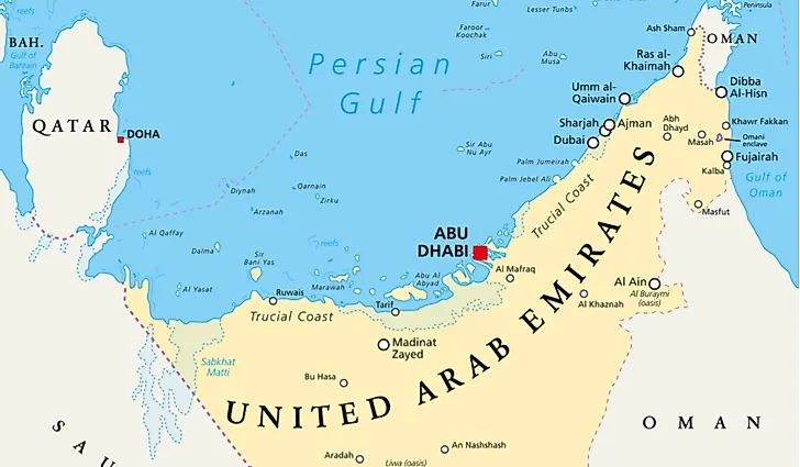 Uae And Saudi Arabia Map Which Countries Border The United Arab Emirates? - Worldatlas