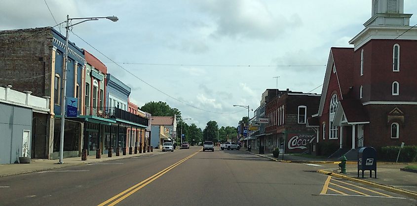 Main Street in Water Valley, Mississippi