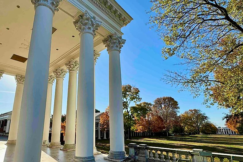 View from the Rotunda back along The Lawn by Bryan Dearsley 2