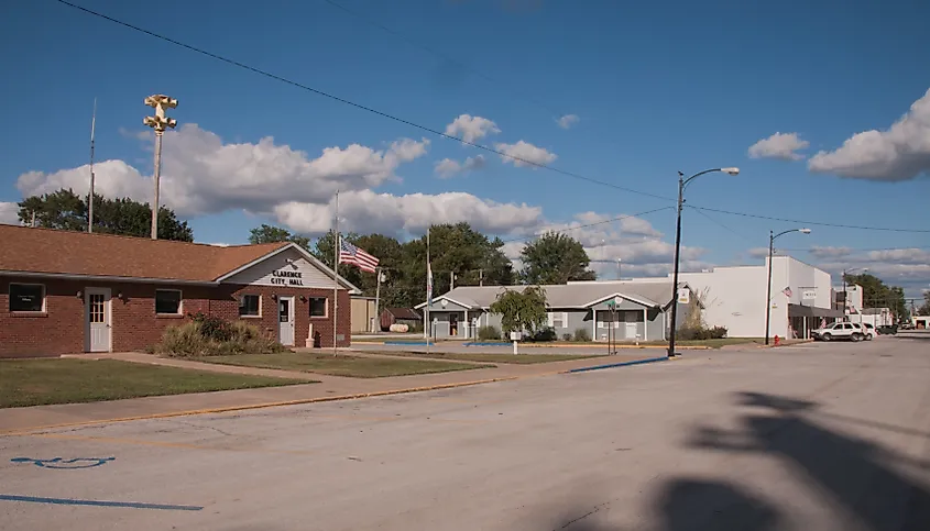 Downtown of Clarence, Missouri