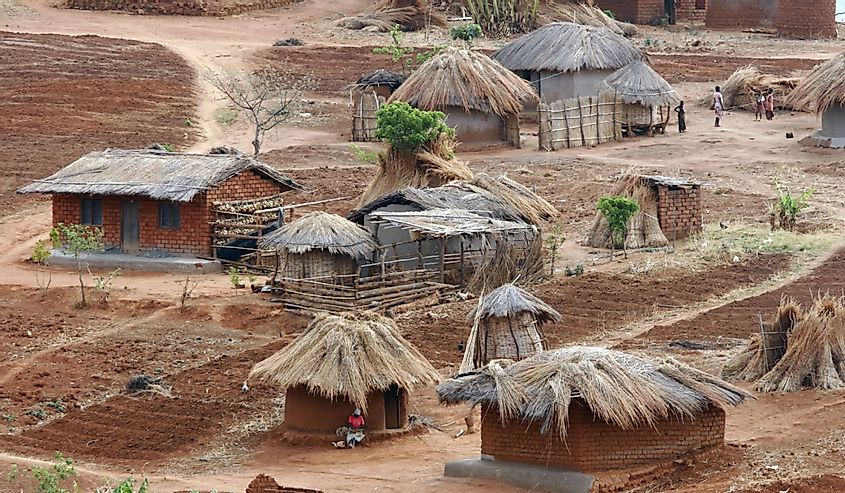 Malavi'de kırsal köy