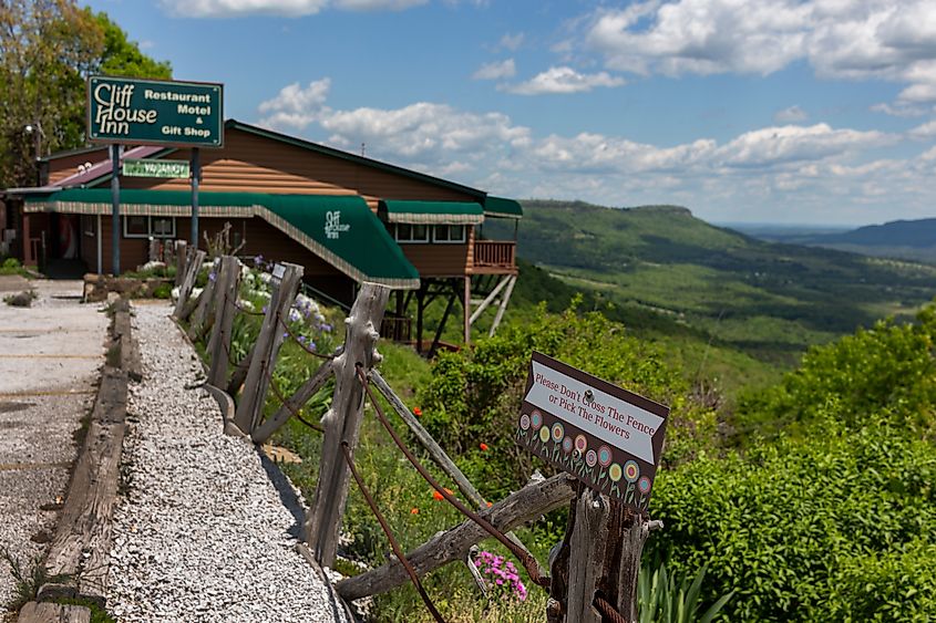 Cliff House Inn, located in the mountains near Jasper, Arkansas