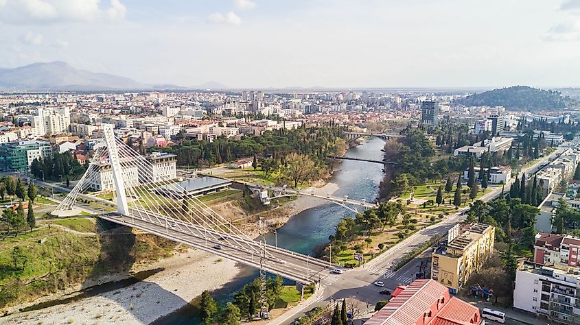 Aerial view podgorica
