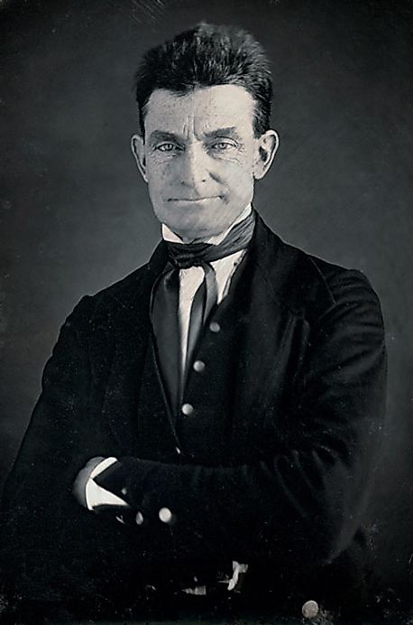 Portrait of John Brown, an abolitionist and leader of the Bleeding Kansas movement.