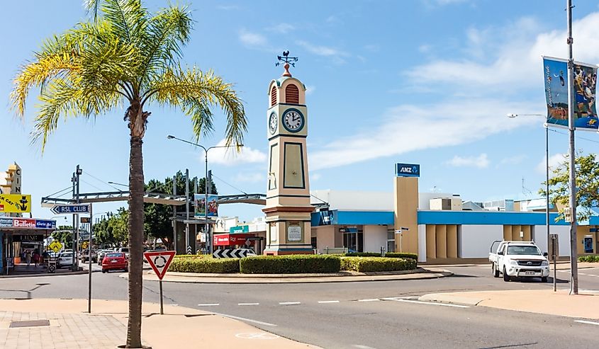 The clock tower in Ayr's town centre.