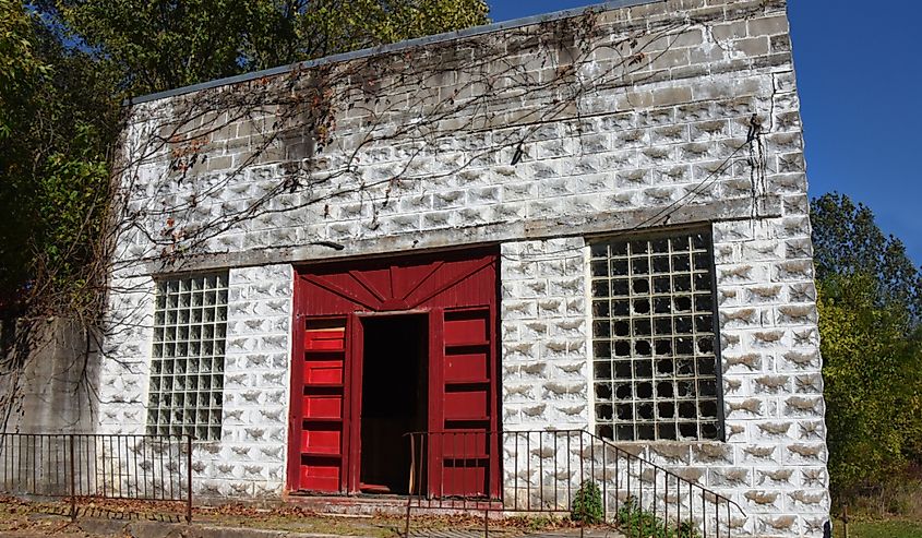 Peppersauce Ghost Town in Calico Rock, Arkansas.