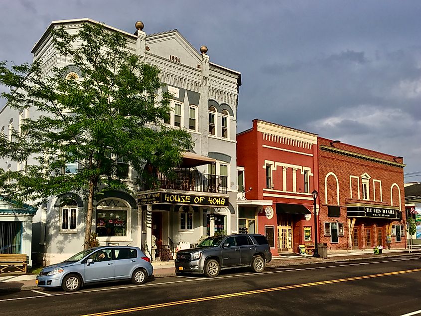 View of Franklin Street in Watkins Glen, New York.