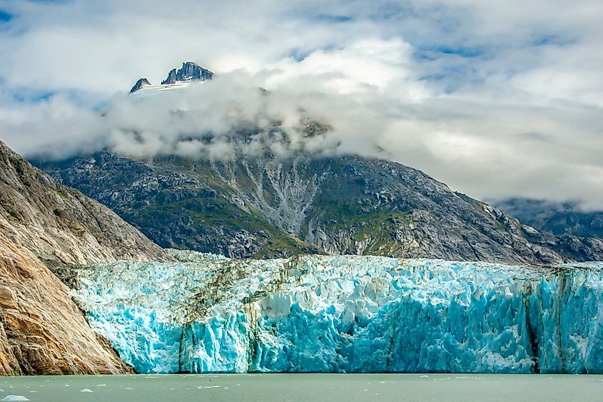 ongass National Forest. Dawes Glacier in Endicott Arm inlet.