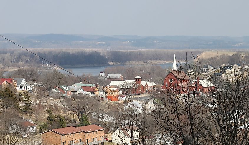 Overlooking downtown Herman, Missouri.