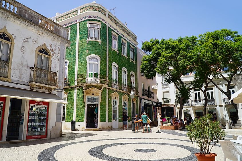 Old town street in Faro, Portugal