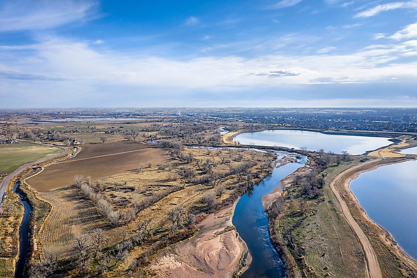 South Platte River above Brighton, Colorado. 