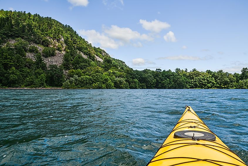 Kayaking at Devil's Lake State Park in Wisconsin