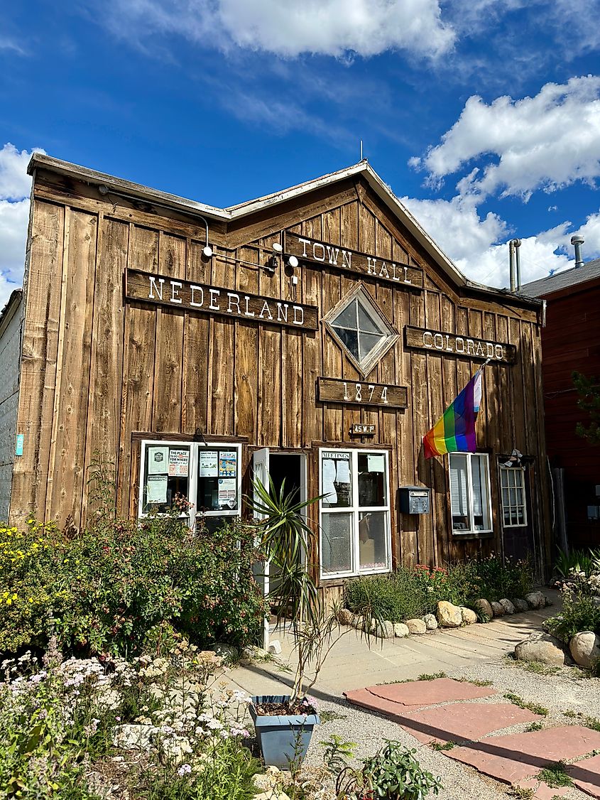 Exterior of Nederland Town Hall. (Editorial credit: Rachel Rose Boucher / Shutterstock.com)