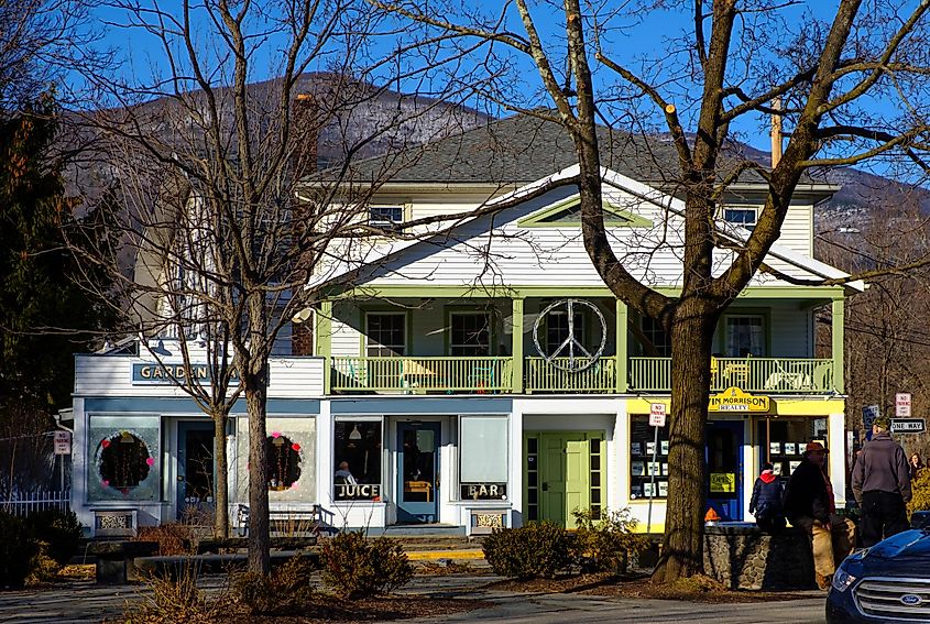 Shops in downtown Woodstock, New York