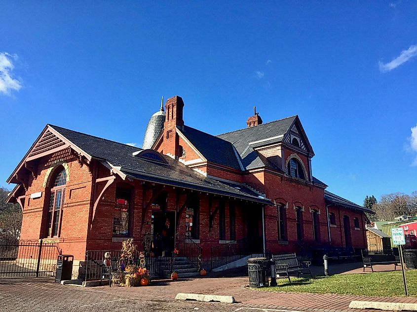 The former 1884 B&O Railroad Station now serves as the Oakland B&O Museum, preserving the historic building