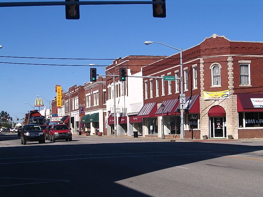 Route 66 through Vinita, Oklahoma.