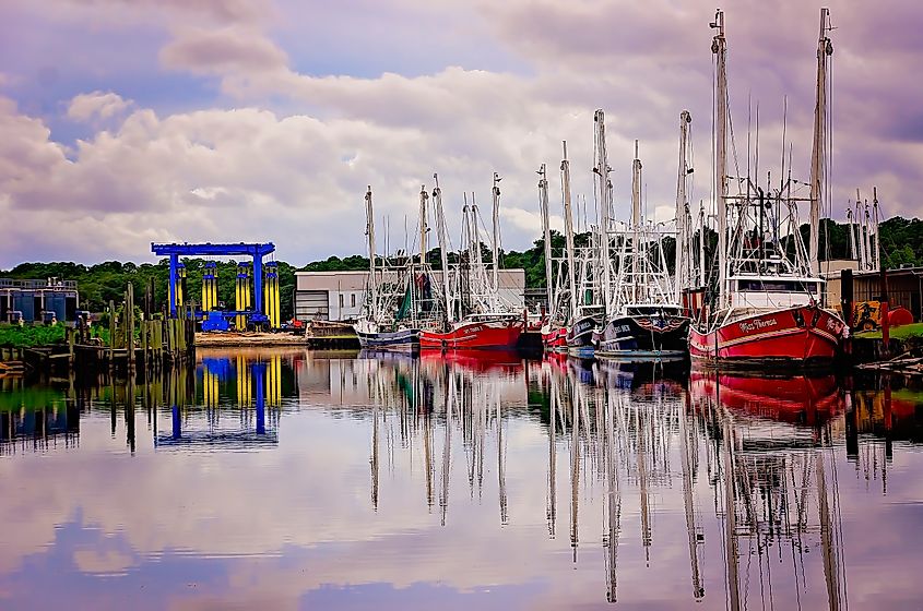 Shrimp boats in Bayou La Batre, Alabama. Image credit: Carmen K. Sisson / Shutterstock.com.