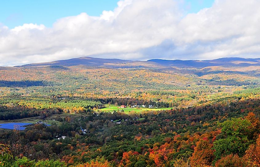 Fall colors at Berkshire County, Massachusetts. 